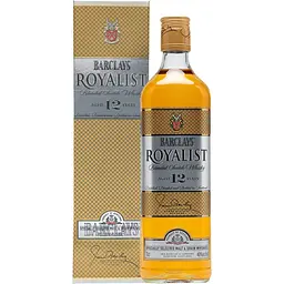 Віскі Barclays Blended Royalist 12 років витримки в подарунковій коробці 40% 0.7 л
