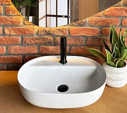 Умивальник Rea Aura 51 white накладний REA-U4620, Білий - мініатюра 5