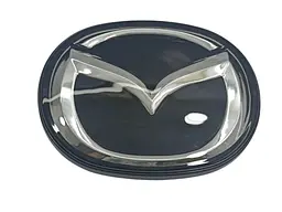 Емблема решітки Mazda CX-30 чорна+хром 140х110 мм під склом (на напрямних)