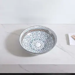 Умивальник Rea Arte 40,5x40,5 blue (REA-U0267), Глянцева - мініатюра 4
