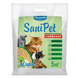 Наповнювач Природа Sani Pet деревний універсальний з ароматом яблука 5 кг PR240794
