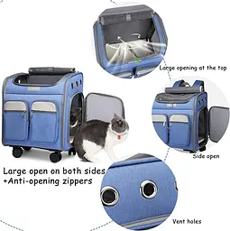 Візок-рюкзак для переноски собак і котів Voyager Pet LVGB2010 з телескопічною ручкою і 4-ма колесами - мініатюра 3