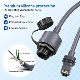 Водонепроникний комплект 2 шт для тарілки та роутера Starlink Ethernet RJ45 Adapter Gen 3 /Mini - мініатюра 9