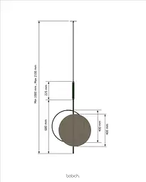 Підвісний стельовий світильник Babich Studio Mid glass L Black (RAL 9005) - мініатюра 5