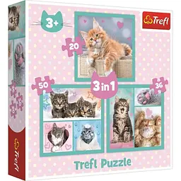 Пазли дитячі 3в1 Солодкі тварини Trefl 34862 50 шт Різнокольоровий shop (5900511348620)