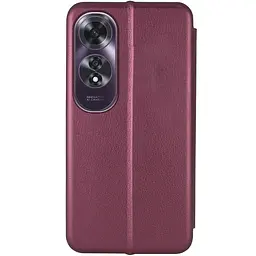Шкіряний чохол-книжка Classy для Oppo A60 4G Бордовий - мініатюра 2