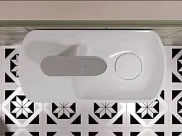 Умивальник Miraggio HELIX R (0001549) Miramarble, Глянцевий, Підвісний, Білий - мініатюра 5