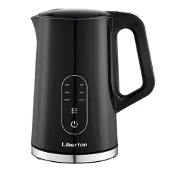 Електрочайник Liberton LEK-6835, Black, 2000W, 1,7 л, дисковий, корпус із пластику, дисплей, терморегулятор, захист від перегріву (LEK-6835)