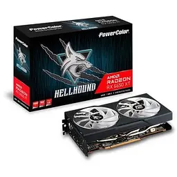 Відеокарта Radeon RX 6650 XT, PowerColor, Hellhound, 8Gb GDDR6, 128-bit, HDMI/3xDP, 2689/17500 MHz, 8-pin (AXRX 6650 XT
