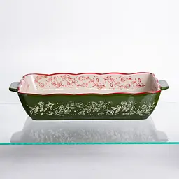 Форма для випікання Vintage 33×21×5.5 (см) прямокутна форма для випікання в духовці з ручками Зелений Yiwu HM05-11 - мініатюра 4