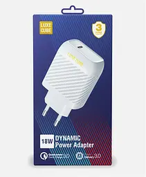 Мережевий зарядний пристрій Luxe Cube Dynamic 18W (1USBх3A) Білий (4446689880643)