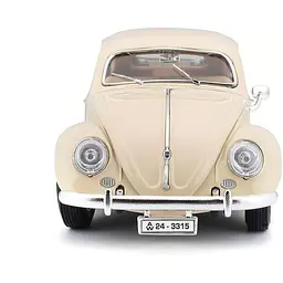 Автомодель Bburago Volkswagen Kafer Beetle 1955, 1:18 бежева (18-12029 CM) - мініатюра 5
