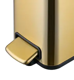 Відро для сміття Mixxus Premium Quadro-TC0105 Brushed Gold з плавним закриттям, прямокутне 5 л золотий (MI8394) - мініатюра 5