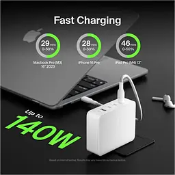 Мережевий зарядний пристрій Belkin Boost Up Charge Pro GaN 4-Ports Charger 140W White (WCH014BTWH) [158904] - мініатюра 6