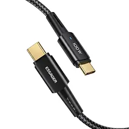 Кабель Essager Sunset Type-C – Type-C 100W, 1 м, чорний (EXCTT1-CG01)
