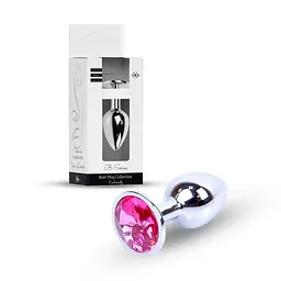 Анальна пробка Jewellery Silver Plug Pink срібляста
