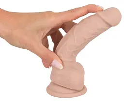 Фалоімітатор You2Toys Silicone Dildo Size M 18 см тілесний - мініатюра 6