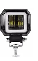 Світлодіодна додаткова LED фара квадратна 95x73x60 mm / лінза з ДХО дальнє світло / 20W / 10-30V / 1 шт.