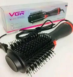 Мультистайлер для укладання волосся фен/щітка/гребінець VGR V416 1000W Чорний (1823588022) - мініатюра 2