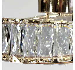 Золота стельова кришталева LED-люстра Artlight 562/500GD зі спіральним кільцем, 58 Вт, від 10-18 м² - мініатюра 6