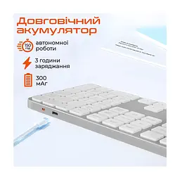 Клавіатура Meetion K230 Bluetooth/Wireless Black (MT-K230MW-A-RUA) - мініатюра 5