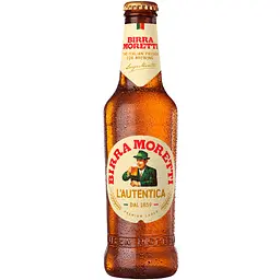Пиво Birra Moretti L'autentica, світле, 4,6%, 0,33 л - мініатюра 2