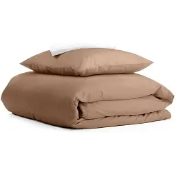 Комплект постільної білизни Cosas підлітковий RUM 155 x 215 см (Ranfors_Brown_White_155)