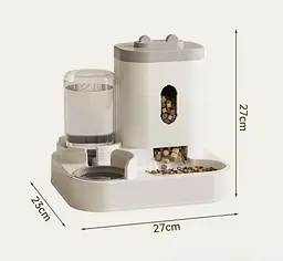 Автоматична годівниця для кішок Pet Feeder 053 з напувалкою, Жовтий - мініатюра 6