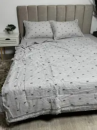 Постільна білизна євро з літньою ковдрою муслін Koloco Print 8 20883 200х230 см