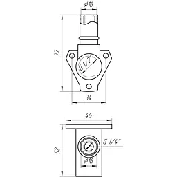 Кутник з вушками прес APE AP 154 1/2″х16 000001738 - мініатюра 3
