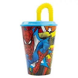 Стакан для дітей з трубочкою 430 мл Stor Spider-Man (74730)