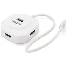 Концентратор VEGGIEG USB-C 4xUSB 2.0 0.2m white (YT-TC-V-C242)