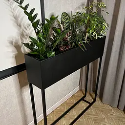 Вазон-кашпо для квітів Nice & Cozy Stand 100x20x80 см на підставці чорний - мініатюра 4