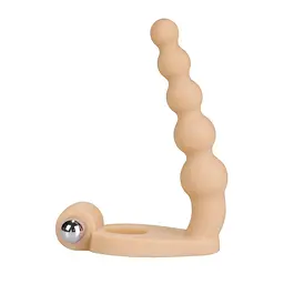 Насадка на член для подвійного проникнення The Ultra Soft Bead 6.5 inch LOVETOYS 66-LV320103 100546 - мініатюра 3