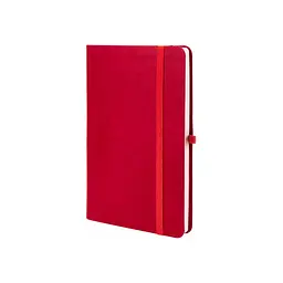 Книга записна Optima А5 NEBRASKA, м’яка обкладинка, гумка, білий блок лінія, червоний (O20124-03)