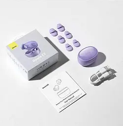 Бездротові навушники TWS Baseus Bowie E2 NGTW090005 Purple - мініатюра 2