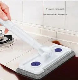 Міні швабра 30см  для миття вікон та поверхонь Towel Mop з отворами для додавання миючого засобу - мініатюра 2