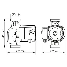 Насос циркуляційний відцентровий Koer Kp.GRS-32 / 8-180 KP0252 - мініатюра 2