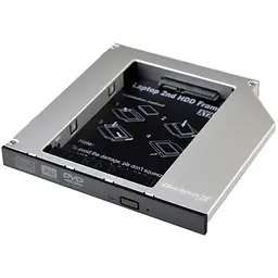 Фрейм-перехідник Grand-X HDD 2.5'' to notebook 12.7 mm ODD SATA/mSATA HDC-25 (HDC-25)