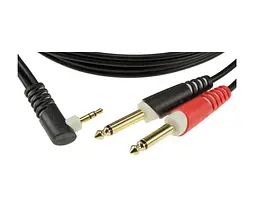 Комутаційний кабель Mini-Jack кутовий — 2хJack 6,3 2 м KLOTZ AY5A0200 - мініатюра 3
