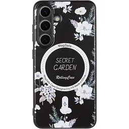 TPU+PC чохол Secret Garden with MagFit для Samsung Galaxy S23 FE Black - мініатюра 2