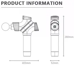 Перкусійний масажний пістолет Booster A2 Масажер тригерних точок Massage Gun - мініатюра 7