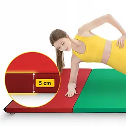 Мат гімнастичний складаний 4FIZJO XL 240 x 120 x 5 см Multicolor (P-5905973402774) - мініатюра 5