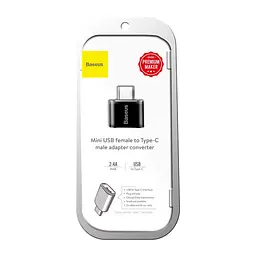 Переходник Baseus Female USB to Type-C Male OTG Adapter Converter 2.4A CATOTG-01 - мініатюра 5