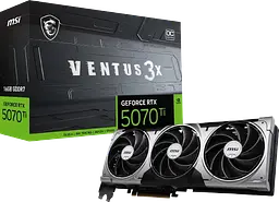 Відеокарта GeForce RTX 5070 Ti 16GB MSI Ventus 3X OC (RTX 5070 Ti 16G VENTUS 3X OC)
