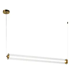 Люстра LED Levistella 7813110 (1000) AB, 14W, 3000K, бронзовий метал + акрил, стельова для дому - мініатюра 2