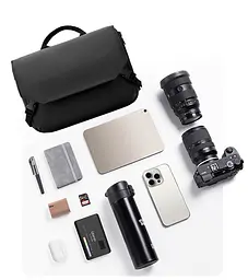 Сумка для фототехніки No Brand Canon/Nikon/Sony 25x19x12 см Чорний (IBF090B) - мініатюра 5