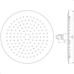 Верхній душ Globus Lux ST-0250-R-BB, Чорний матовий - мініатюра 5