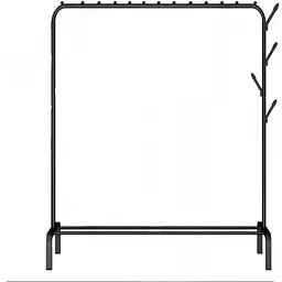 Підлогова вішалка-стійка для одягу та взуття чорна 110х150см Clothes Rack TW-607
