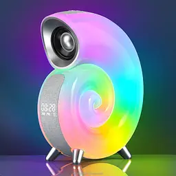 Акумуляторний нічник G-Smart N70 RGB з годинником та Bluetooth колонкою (Білий) - мініатюра 6